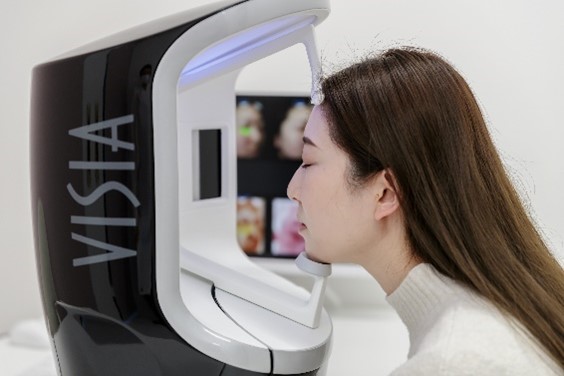 肌診断機VISIAの撮影の画像